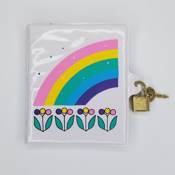 Rare 80s Puffy Plastic Locking Diary with Lock and Key - Picture 1 of 5